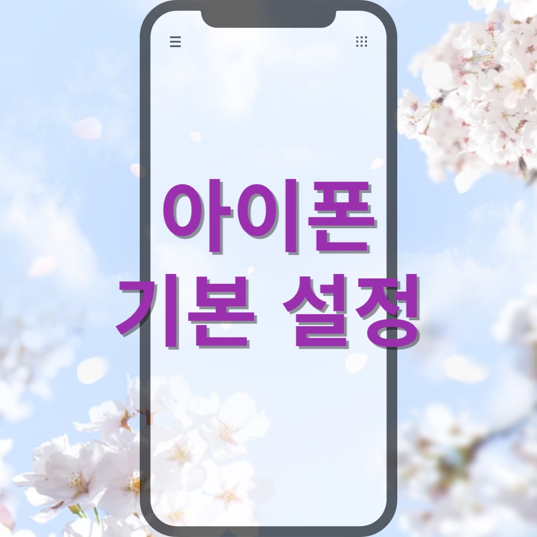 아이폰-기본-설정