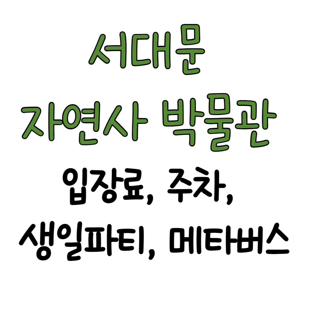 서대문 자연사 박물관 입장료&#44; 주차&#44; 생일파티&#44; 메타버스