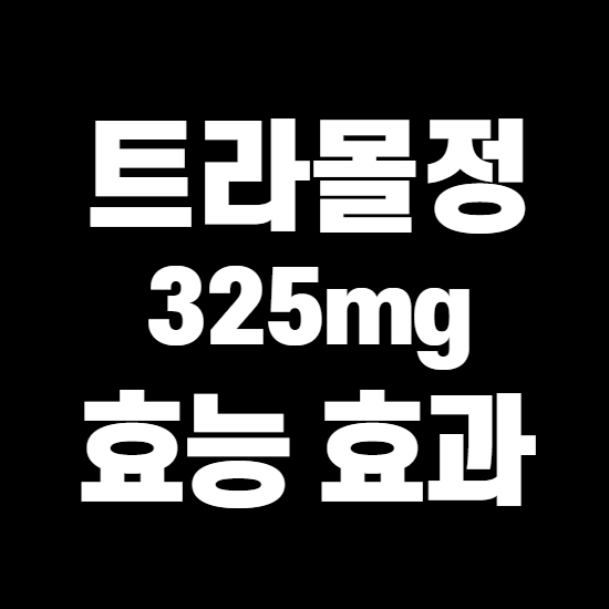  트라몰정325mg  효과, 효능 제대로 알고 복용하자