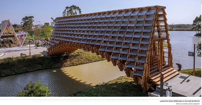  루오 스튜디오 굴루 수변 아치형 목재교 VIDEO: Timber Bridge in Gulou Waterfront by LUO studio