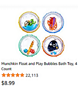 Munchkin Float and Play Bubbles Bath Toy&#44; 4 Count