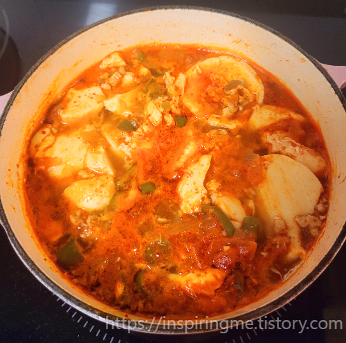 얼큰 순두부찌개 래시피