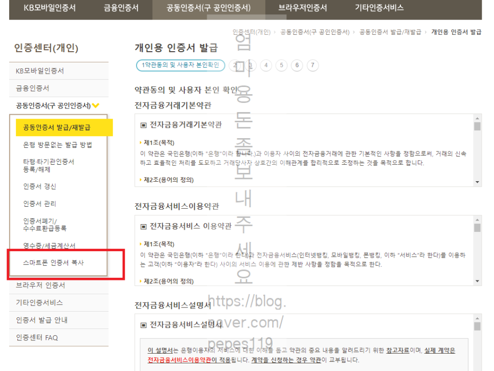반입방법 공동인증서