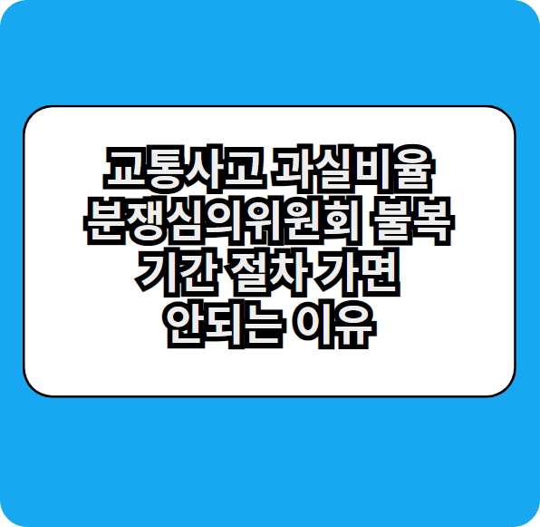 교통사고과실비율분쟁심의위원회
