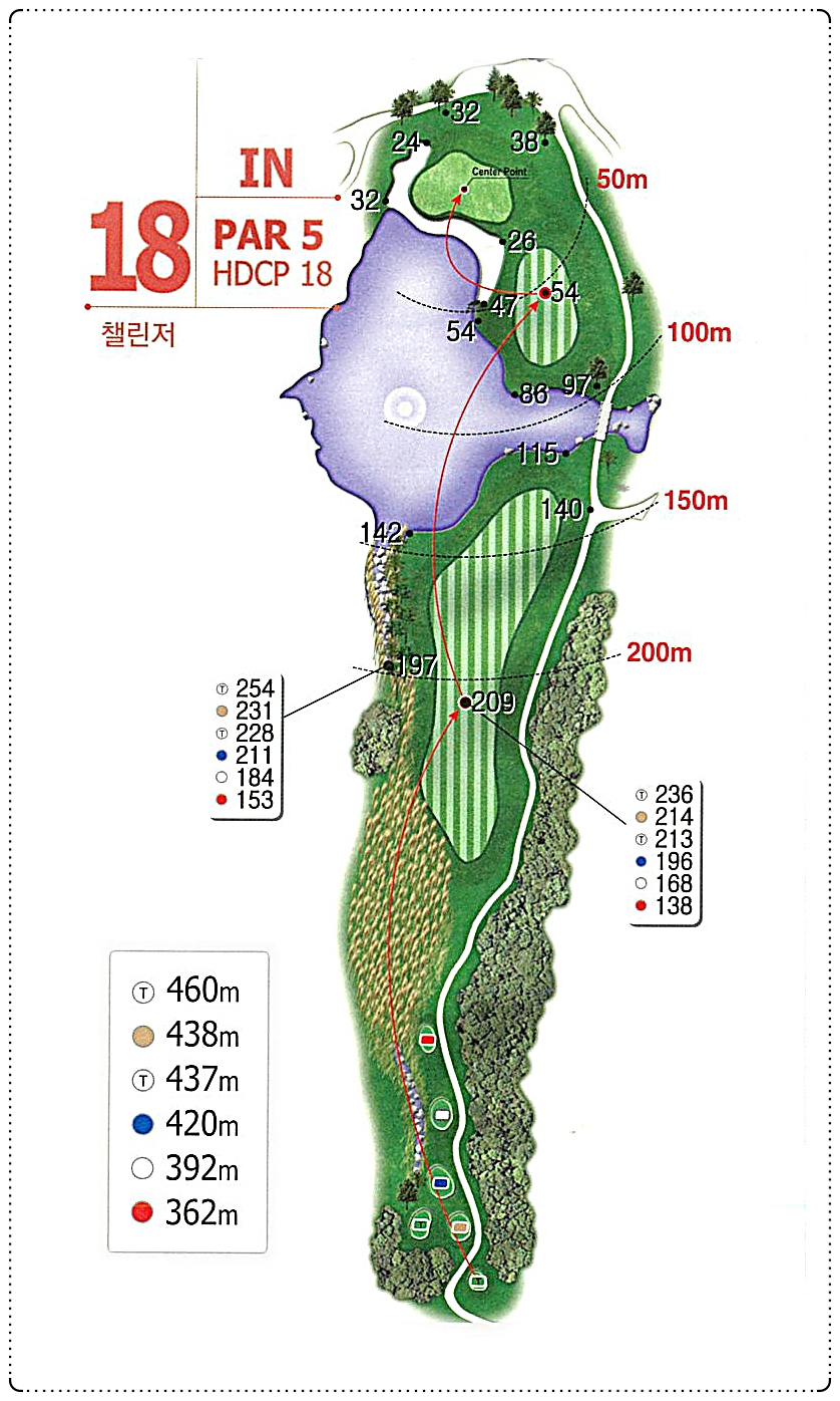 무주 덕유산CC 인 코스 18번 홀