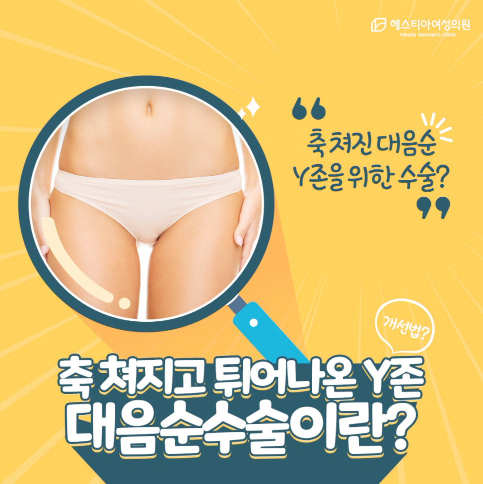 도끼자국 신경 쓰여요... Y존케어 대음순성형수술이 있다