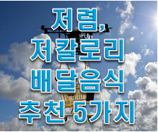  저렴한 배달 음식 & 저칼로리 배달 음식 5가지