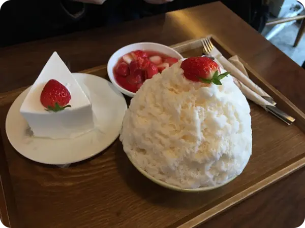메가커피 팥빙수