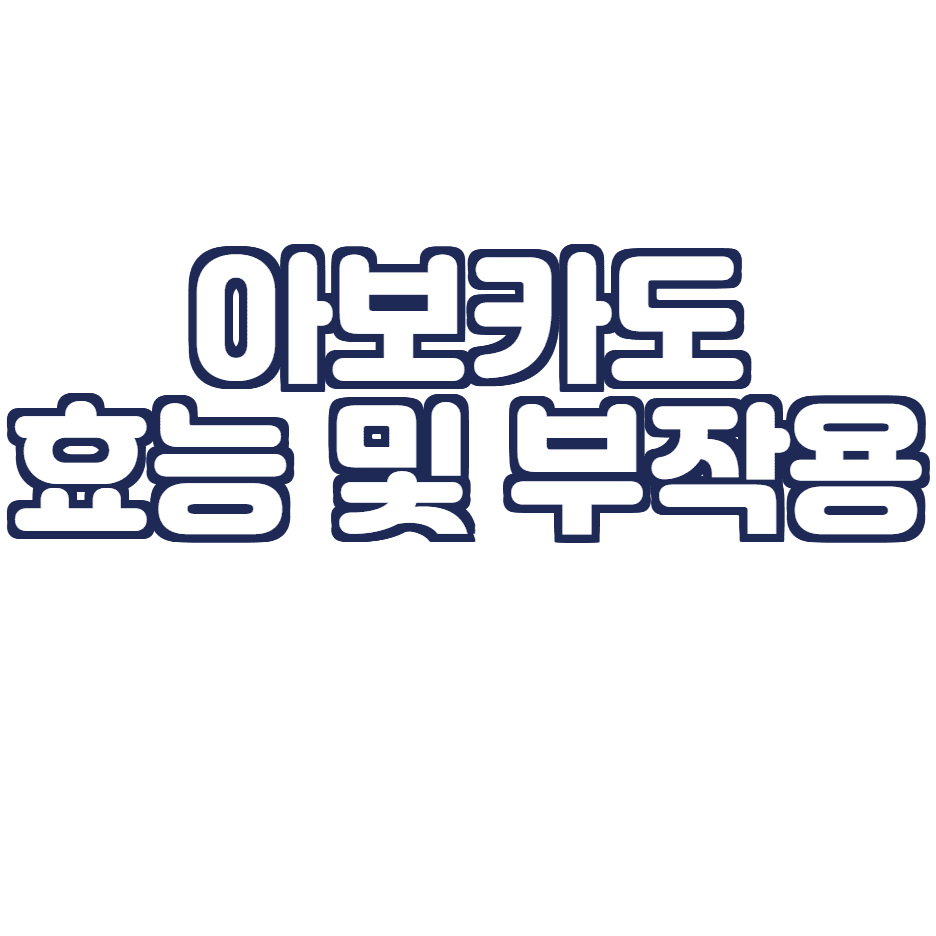  아보카도 효능 및 부작용 총 정리!