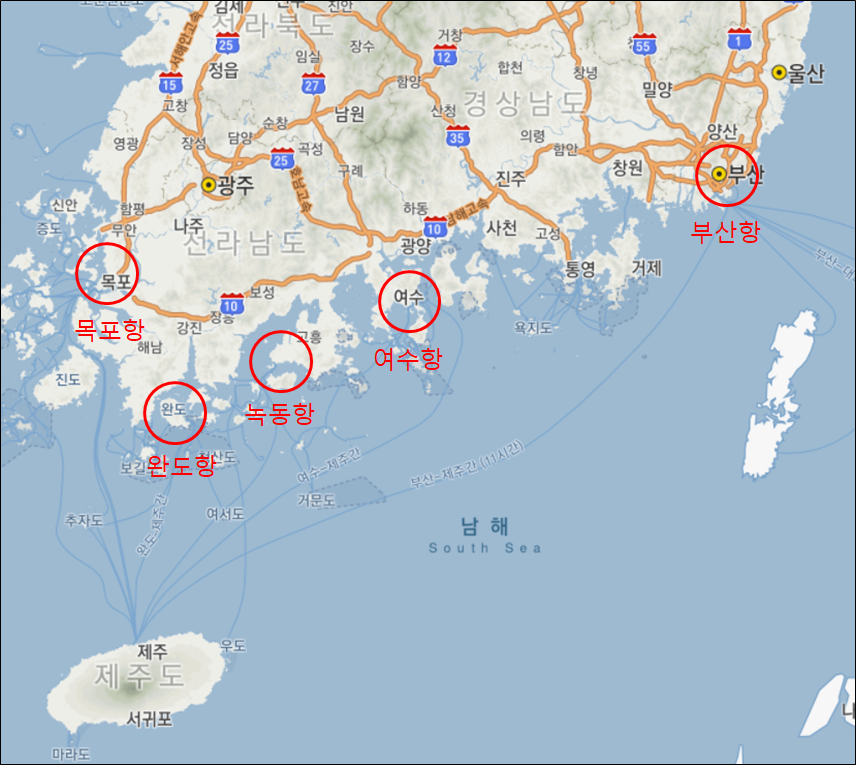 녹동항 위치 사진