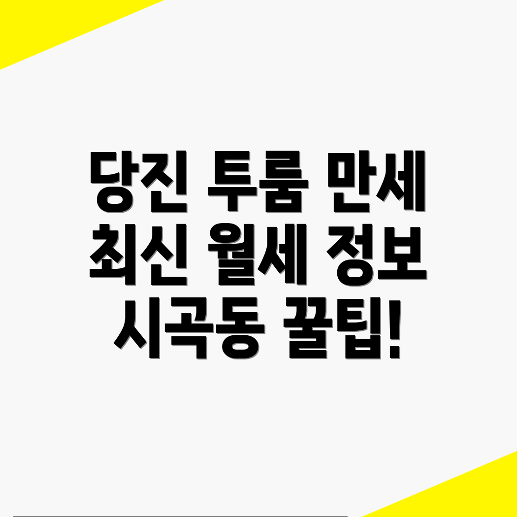 당진시 시곡동 투룸 월세