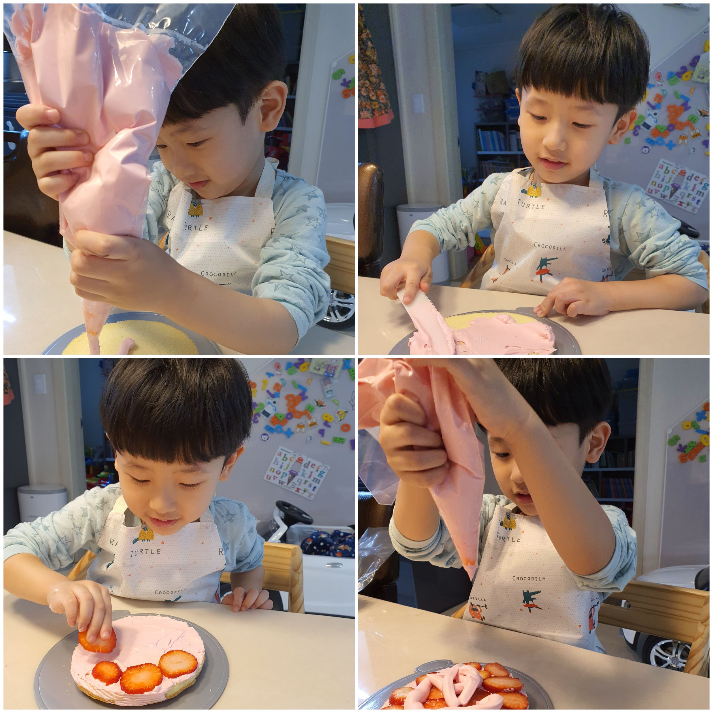  아이와 함께하는 생일 케이크 만들기