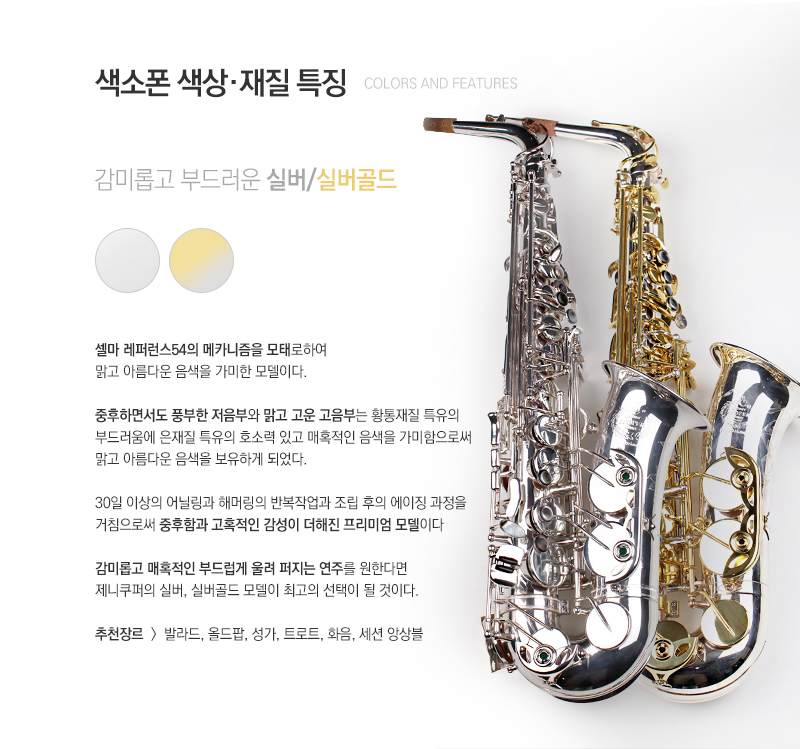 [알토]플래티늄 실버골드 알토색소폰 5