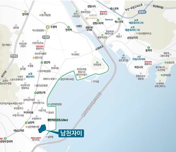 부산 남천 자이 단지 입지 분석