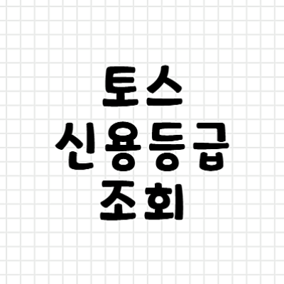 토스 신용등급 조회