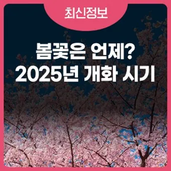 2025년 봄꽃 개화시기 지역별 개나리 진달래 서귀포 여수 서울_6