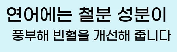  연어에는 철분 성분이 풍부해 빈혈을 개선해 줍니다