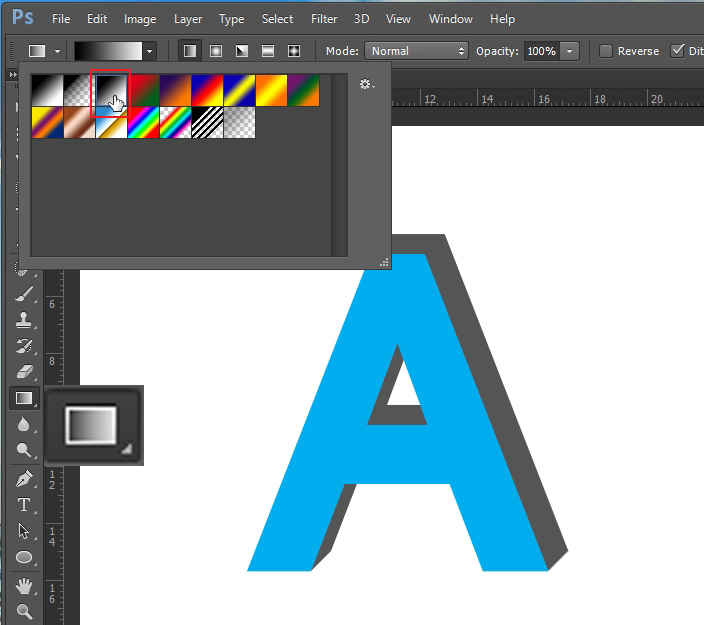 포토샵 그라디언트 툴