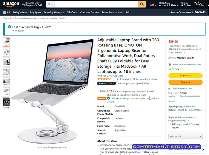 OMOTON Laptop Stand Amazon