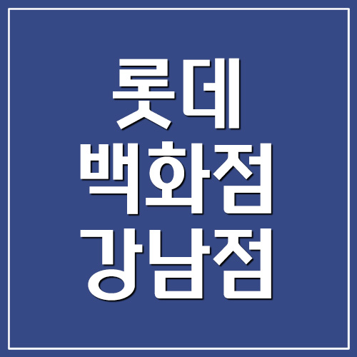  롯데백화점 강남점 휴무일 영업시간 정보