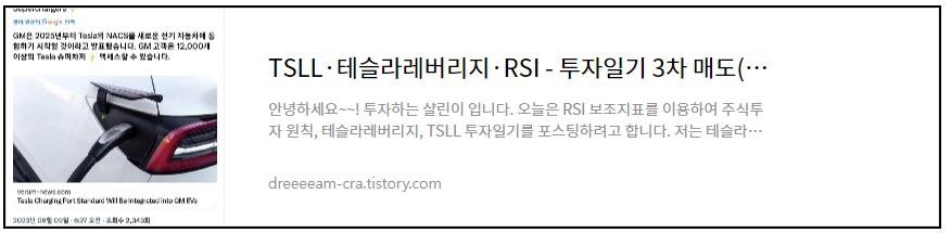 TSLL/테슬라레버리지/RSI 투자일기