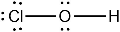 HClO의 루이스 구조&#44; Lewis structure of HClO