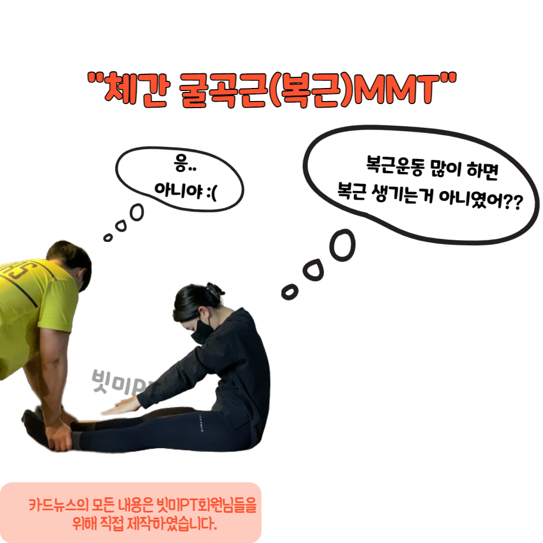  홍대PT, 합정PT 기구없이 ‘체간 굴곡근(복근) MMT’ (빗미PT)