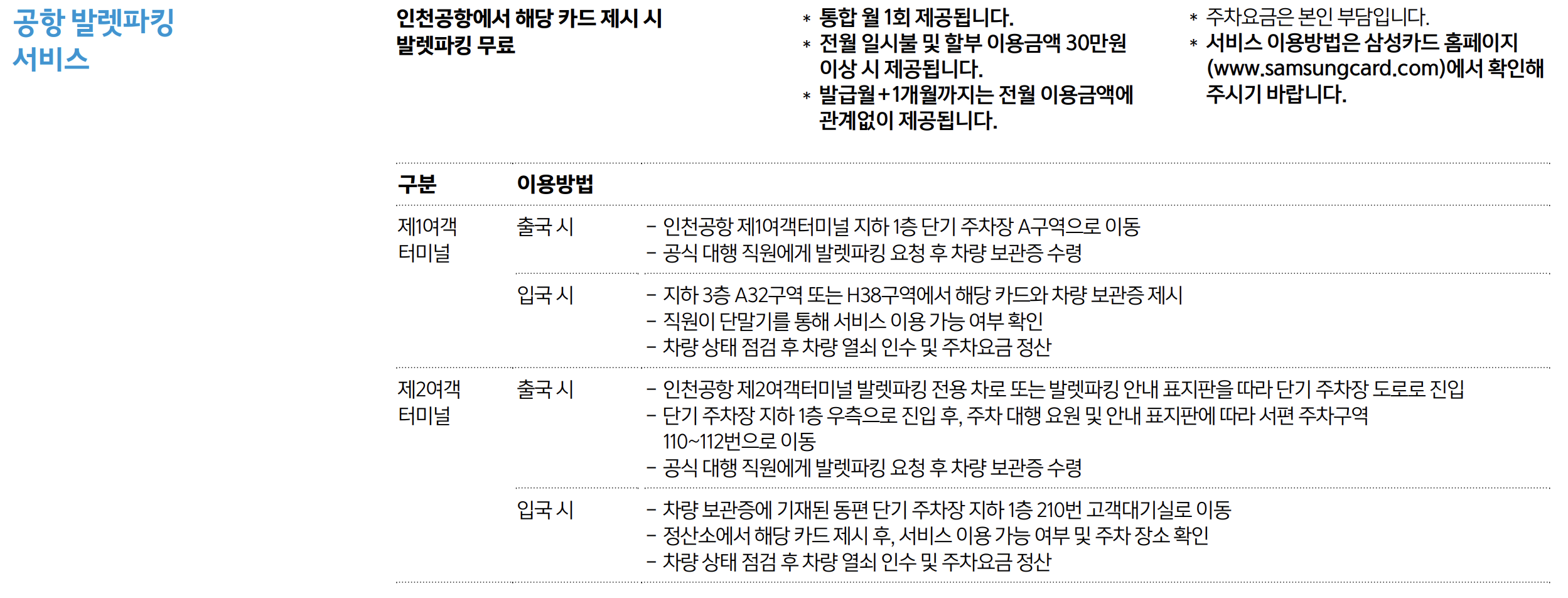 삼성-앤마일리지-인천공항-발렛-무료