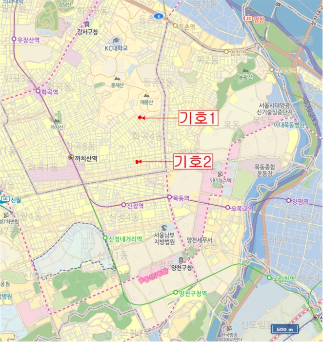 서울남부지방법원2022타경101455 광역위치도