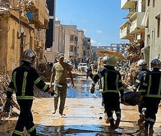 리비아 대홍수 피해 현장