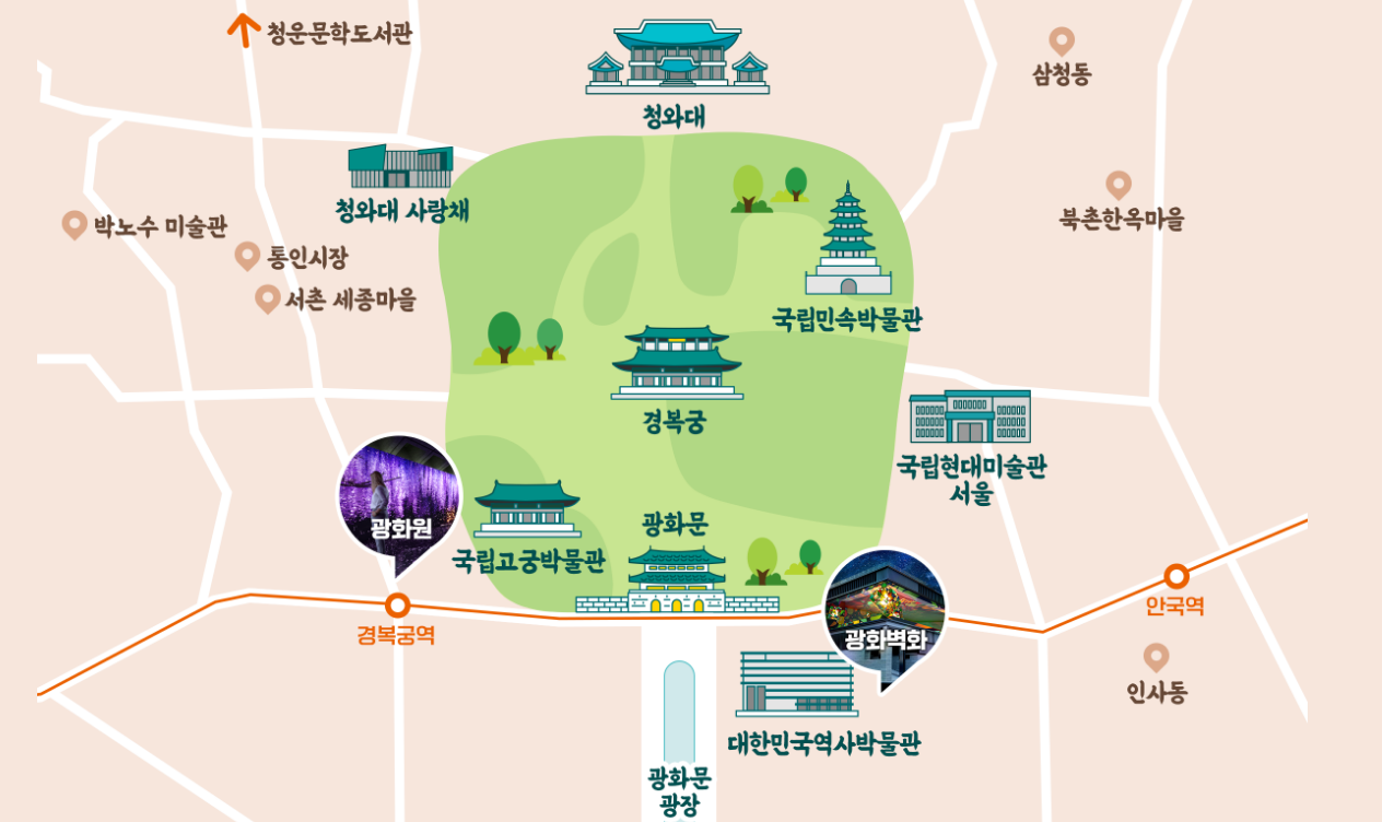  청와대 개방, 청와대 주변 볼거리 추천(안국역, 경복궁역)
