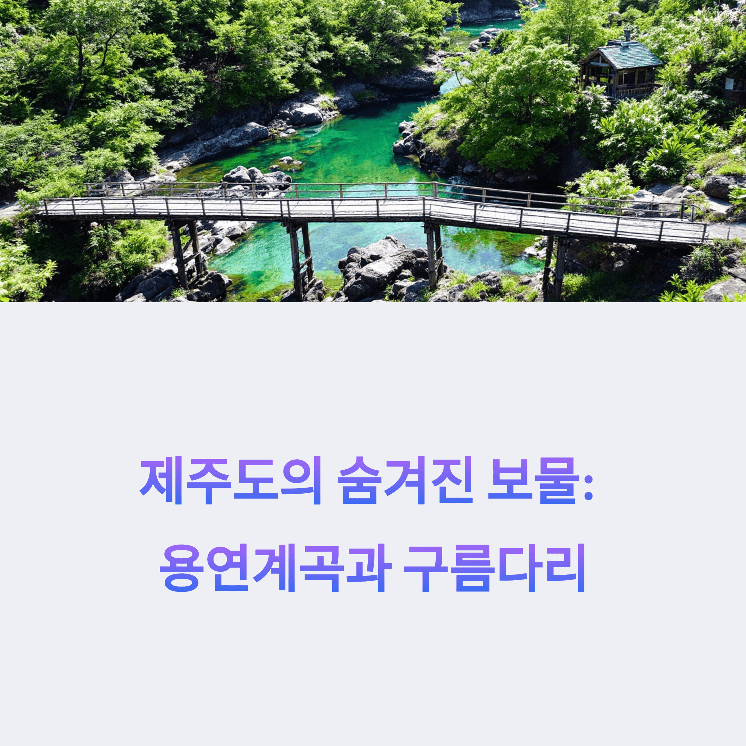 제주 용연계곡 용연구름다리