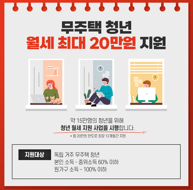 무주택 청년 월세지원 정책