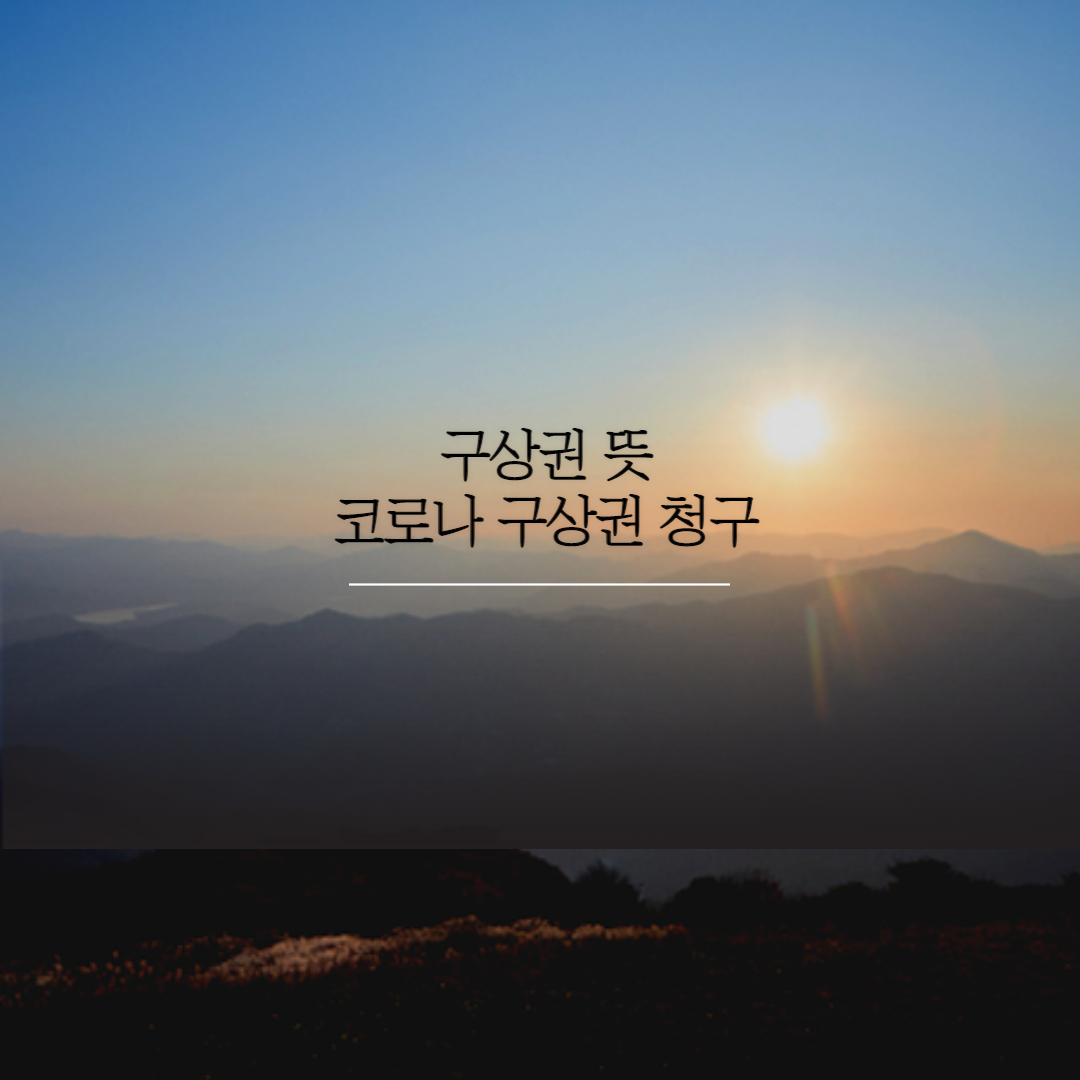  구상권 뜻 및 코로나 구상권 청구 알아보기