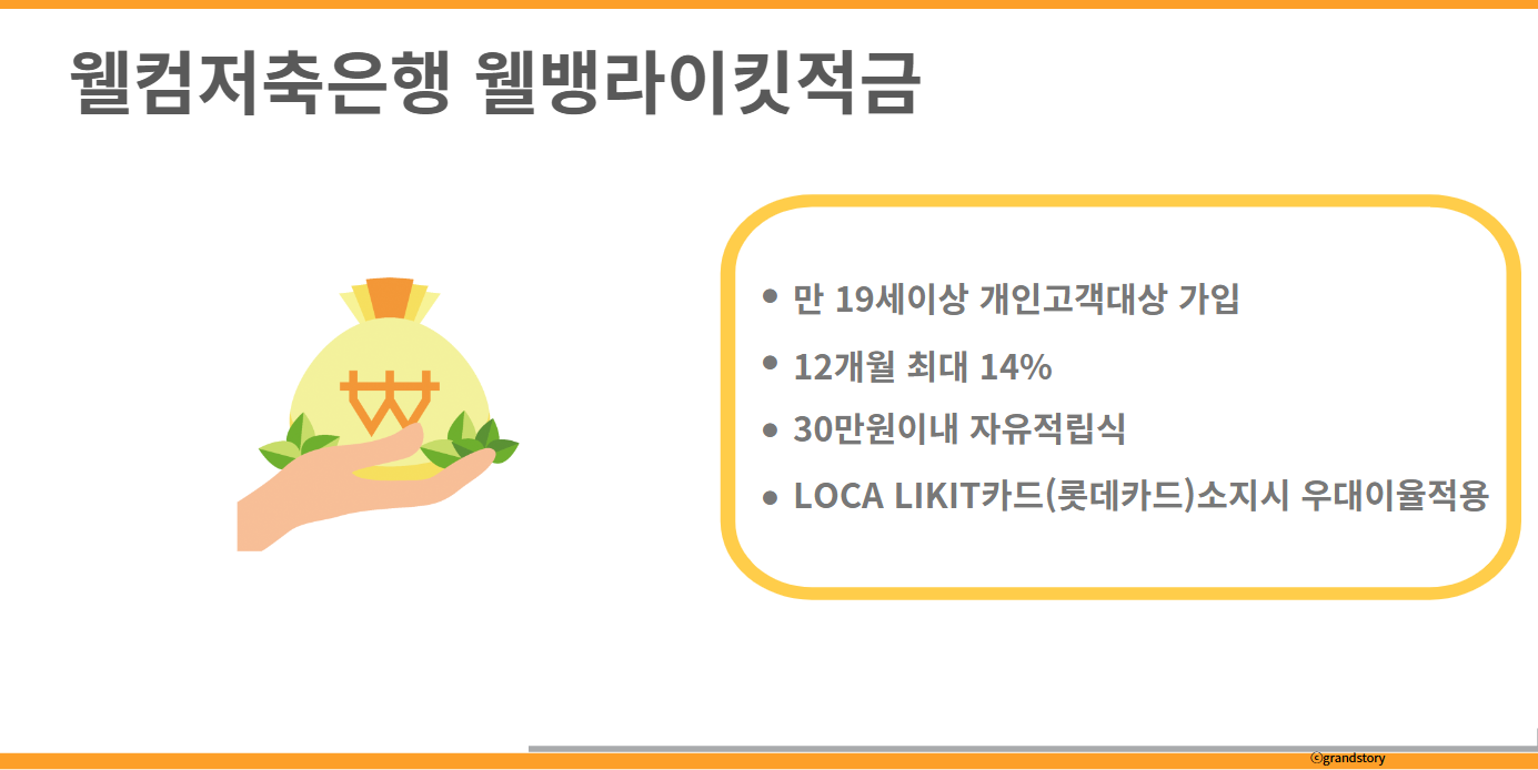 웰컴저축은행 웰뱅라이킷적금