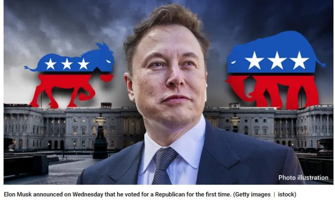 [속보] 일론 머스크: &quot;모두 공화당에 투표 하세요&quot; [Breaking] Elon Musk: &#39;I recommend voting for a Republican Congress&#39;