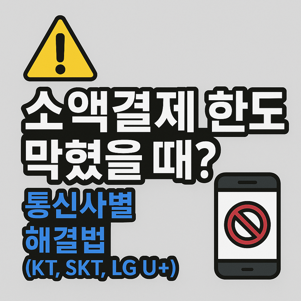 소액결제 한도 변경