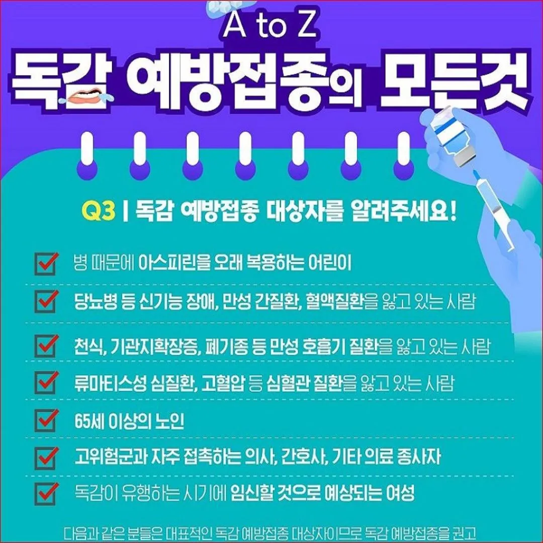 독감 증상과 격리기간 및 예방방법