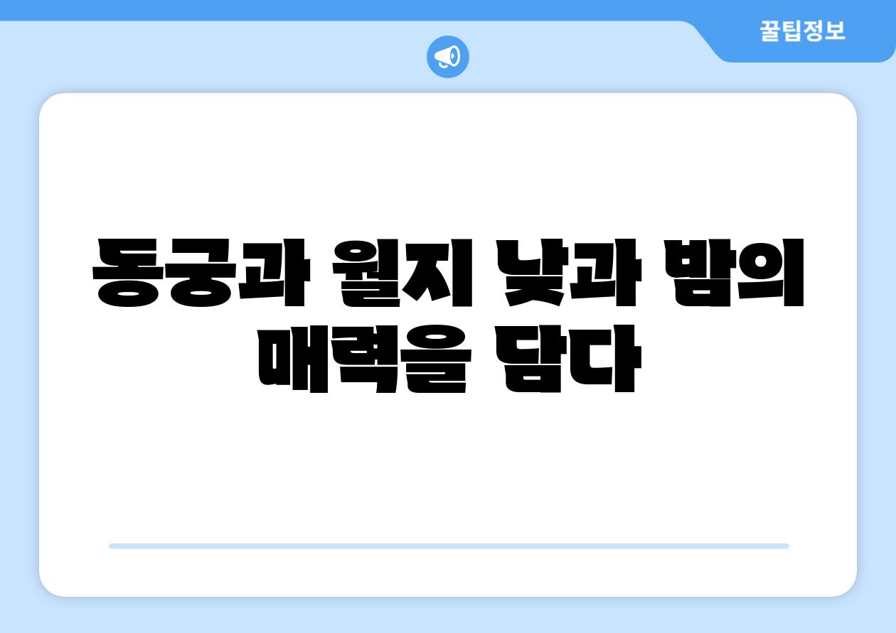 동궁과 월지 낮과 밤의 매력을 담다