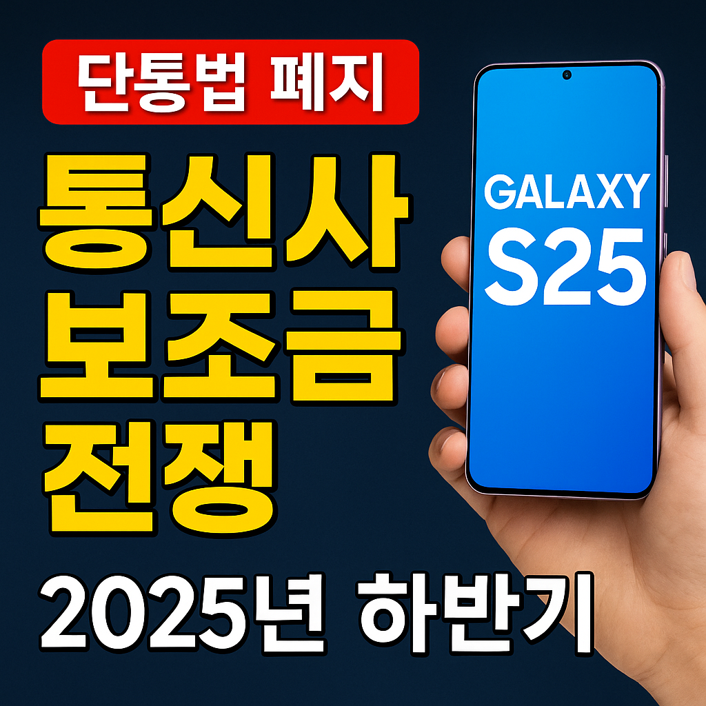 2025년 하반기 이통3사 보조금 전쟁 시작! 단통법 폐지