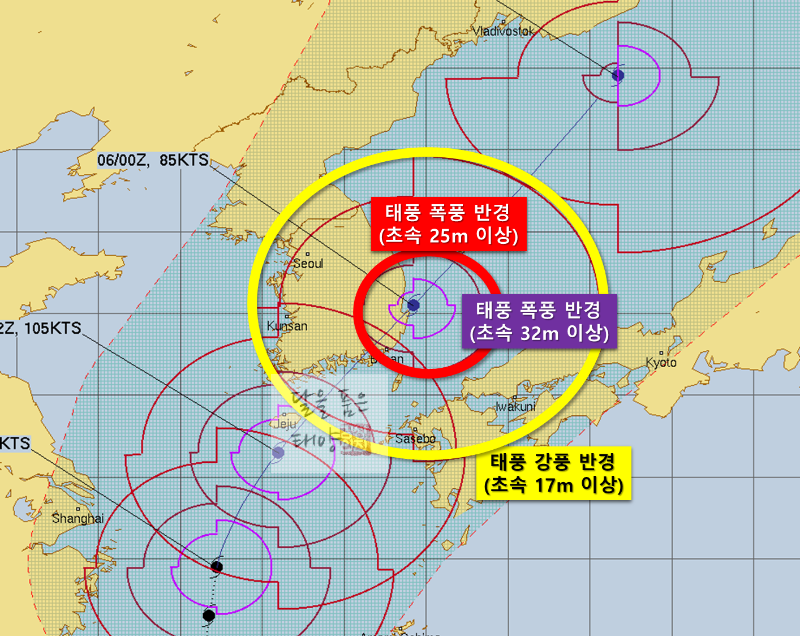 미군합동태풍경보센터-JTWC-11호-태풍-힌남노-이동경로-자료-2022년-9월5일-오전