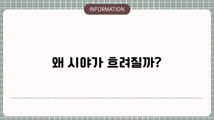 백내장 원인: 