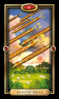 eight of wands tarot card