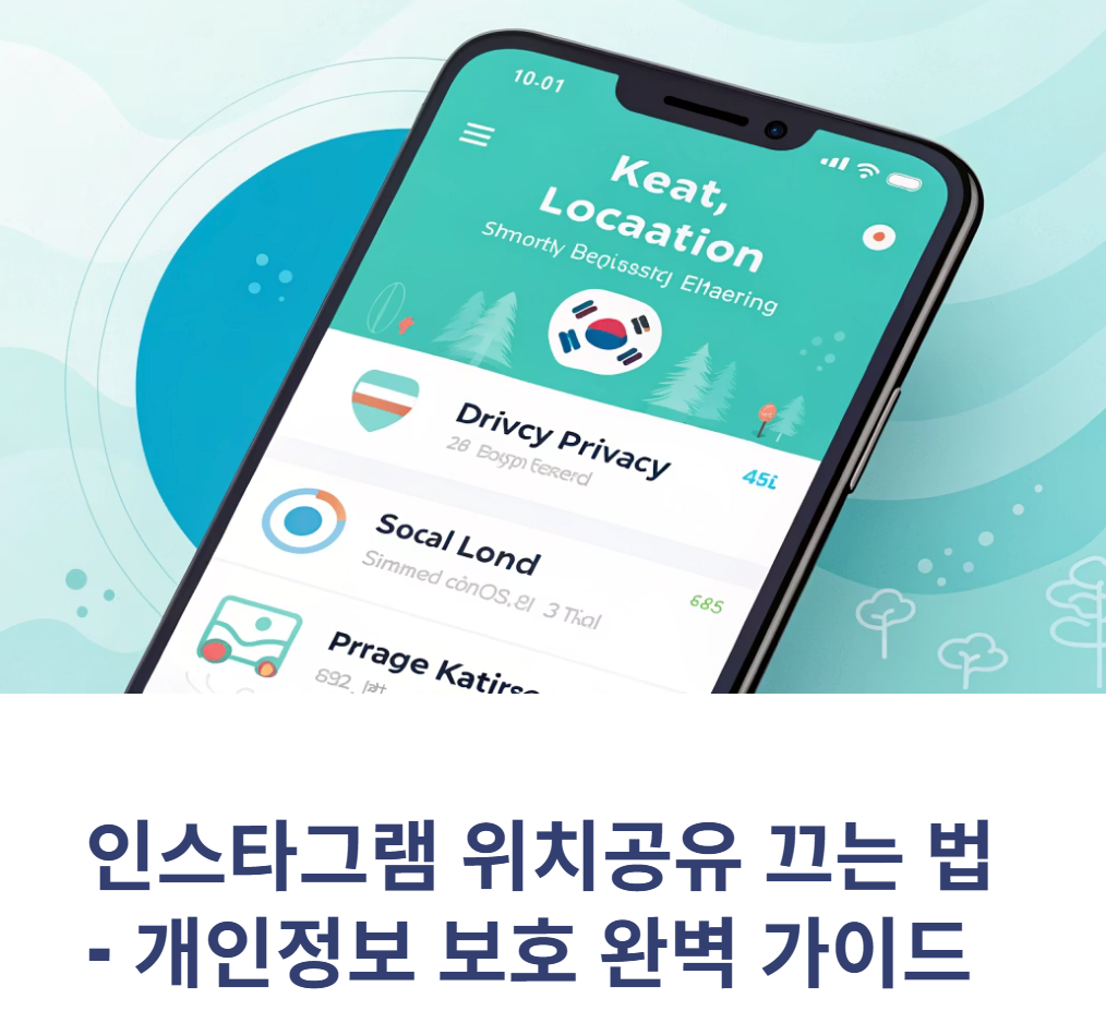 인스타그램 위치공유 끄기 방법, 개인정보 보호 설정, 실시간 위치공유 해제 안내 이미지