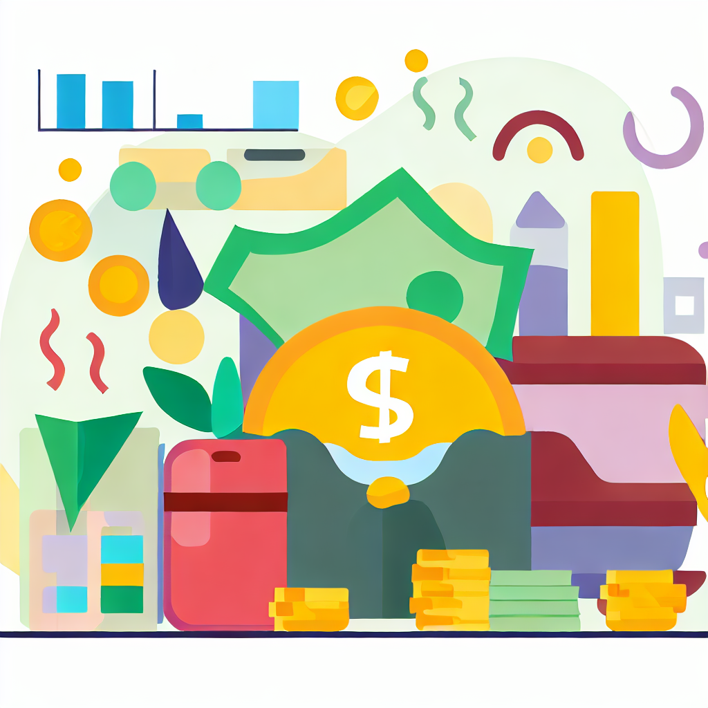 flat vector style image of a diverse investment portfolio