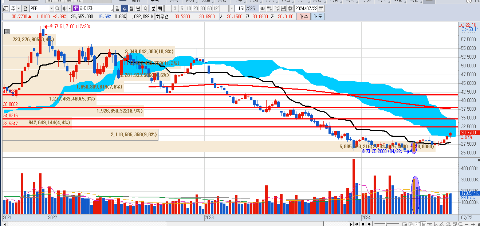 화이자-PFE-주봉-차트