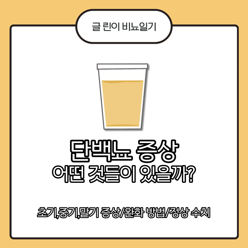  단백뇨 증상 어떤 것들이 있을까?