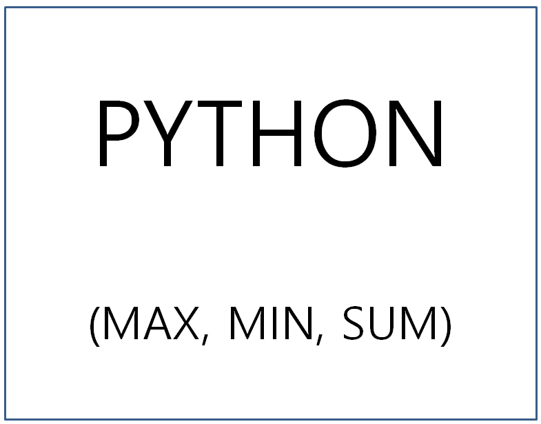 [Python] max, min, sum 내장함수 :: DevOps Engineer