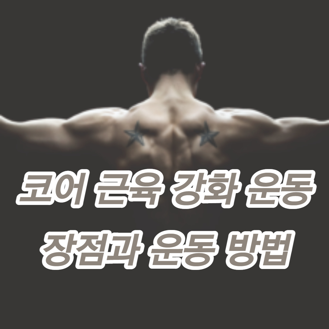  코어근육 강화 운동의 장점과 운동방법 3가지