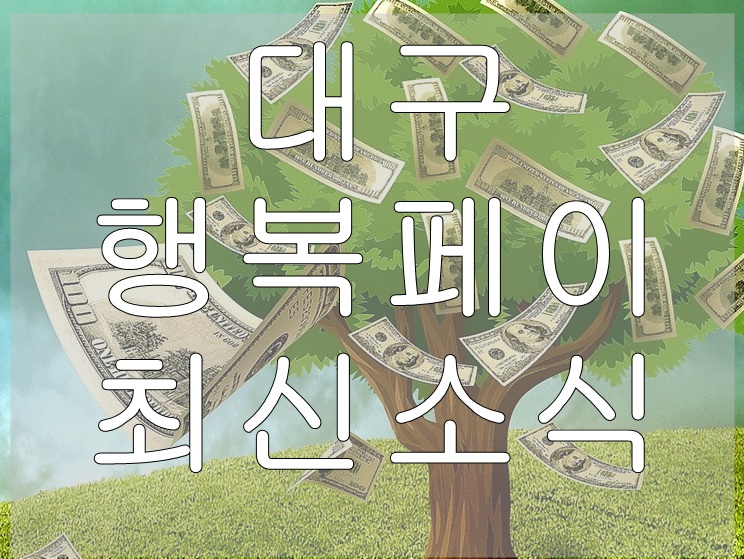  [재테크] 대구 행복페이 충전 계획